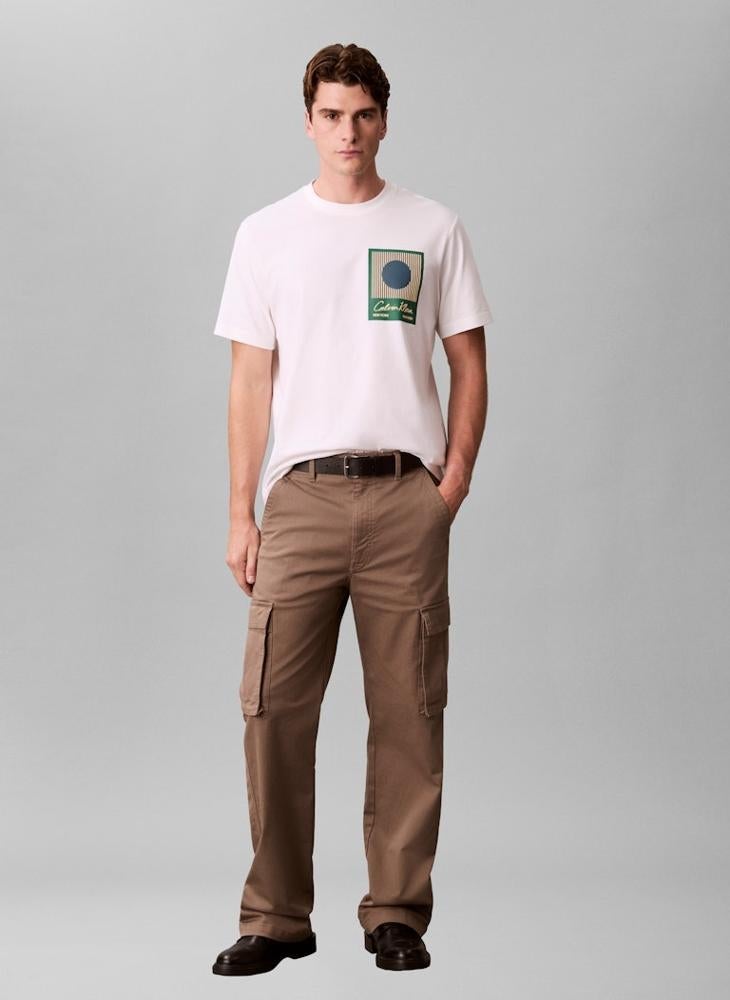 كالفن كلاين تيشيرت بياقة دائرية برسومات - Image 5