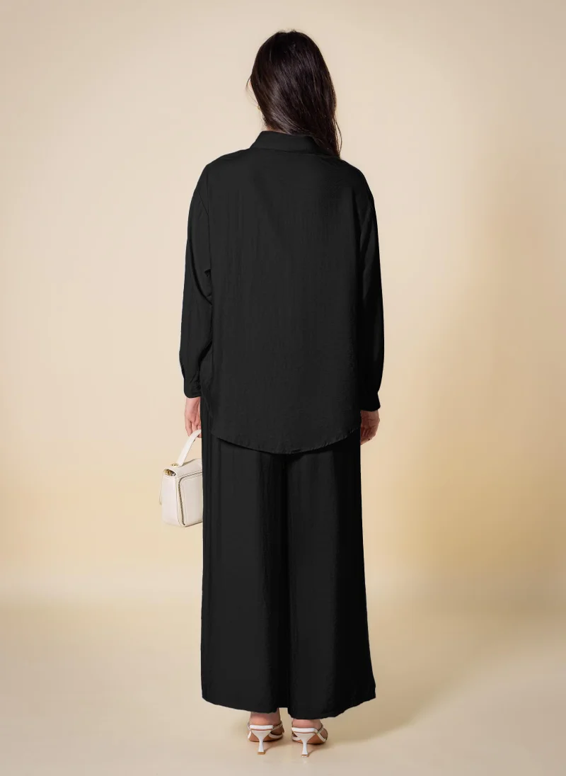 Shapes Black COMFORT SHIRT SET for Women | Best Price UAE