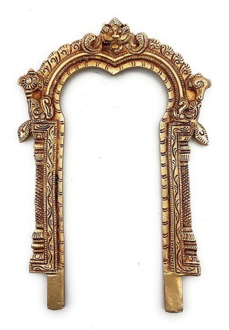 Bhunes Brass Balaji Prabhavali Frame Arch Wall Hanging Prabhawal for Temple Home Decor Prabhawali for Diety PrabhavalGold 105 Inch 1 Piece - Image 1