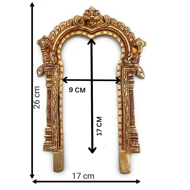Bhunes Brass Balaji Prabhavali Frame Arch Wall Hanging Prabhawal for Temple Home Decor Prabhawali for Diety PrabhavalGold 105 Inch 1 Piece - Image 5