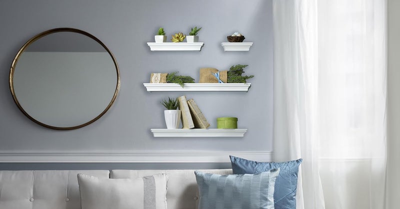 MELANNCO Floating Wall Shelves for Bedroom, Living Room, Bathroom, Kitchen, Nursery, Set of 4, White, 4 Count - Image 3