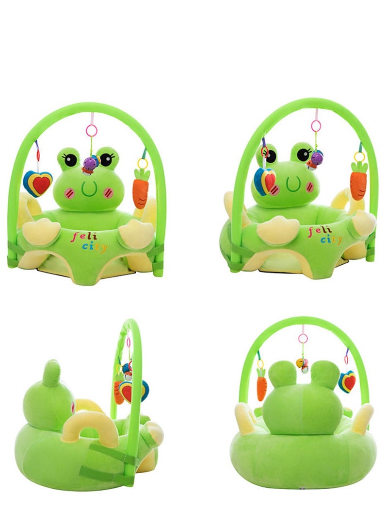 MIXDE Baby Learning Seat Sofa,Baby Learn Sitting Feeding Chair Infant Floor Seat Support Seat Pillow Protector Plush Cushion Infant Sitting Chair Baby Support Seat Bed Sofa with Plush Toys - Image 4