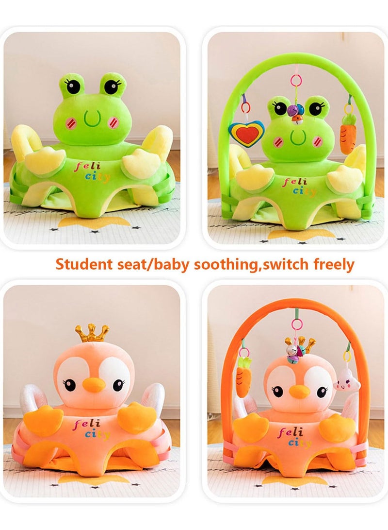 MIXDE Baby Learning Seat Sofa,Baby Learn Sitting Feeding Chair Infant Floor Seat Support Seat Pillow Protector Plush Cushion Infant Sitting Chair Baby Support Seat Bed Sofa with Plush Toys - Image 5