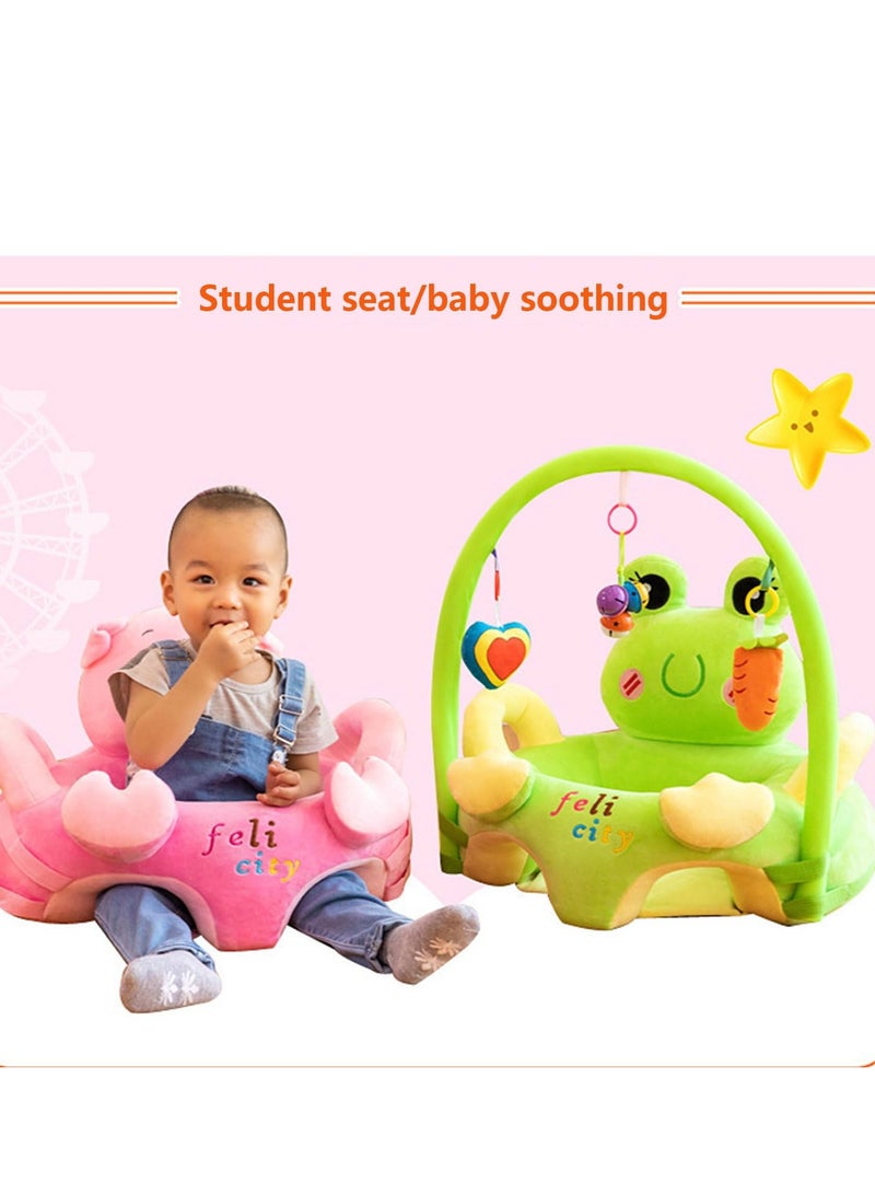 MIXDE Baby Learning Seat Sofa,Baby Learn Sitting Feeding Chair Infant Floor Seat Support Seat Pillow Protector Plush Cushion Infant Sitting Chair Baby Support Seat Bed Sofa with Plush Toys - Image 2