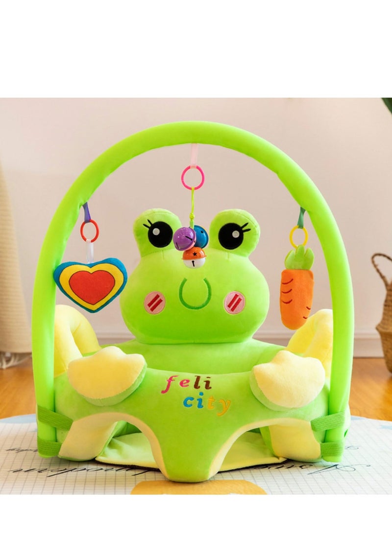 MIXDE Baby Learning Seat Sofa,Baby Learn Sitting Feeding Chair Infant Floor Seat Support Seat Pillow Protector Plush Cushion Infant Sitting Chair Baby Support Seat Bed Sofa with Plush Toys - Image 1