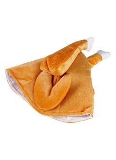 BinaryABC Thanksgiving Plush Turkey Hat Roasted Turkey Hats Thanksgiving Day Costume Party Accessory (Brown)  - Image 5