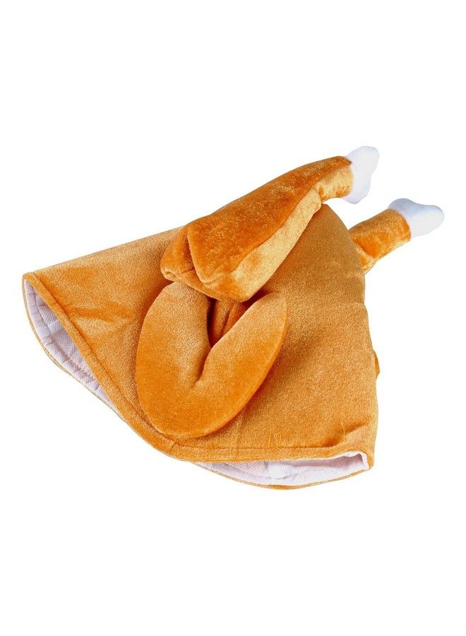 BinaryABC Thanksgiving Plush Turkey Hat Roasted Turkey Hats Thanksgiving Day Costume Party Accessory (Brown) - Image 5