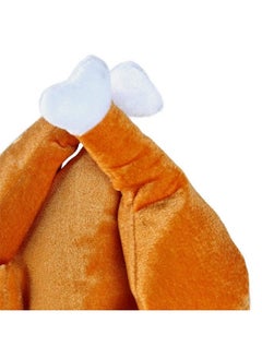 BinaryABC Thanksgiving Plush Turkey Hat Roasted Turkey Hats Thanksgiving Day Costume Party Accessory (Brown)  - Image 4
