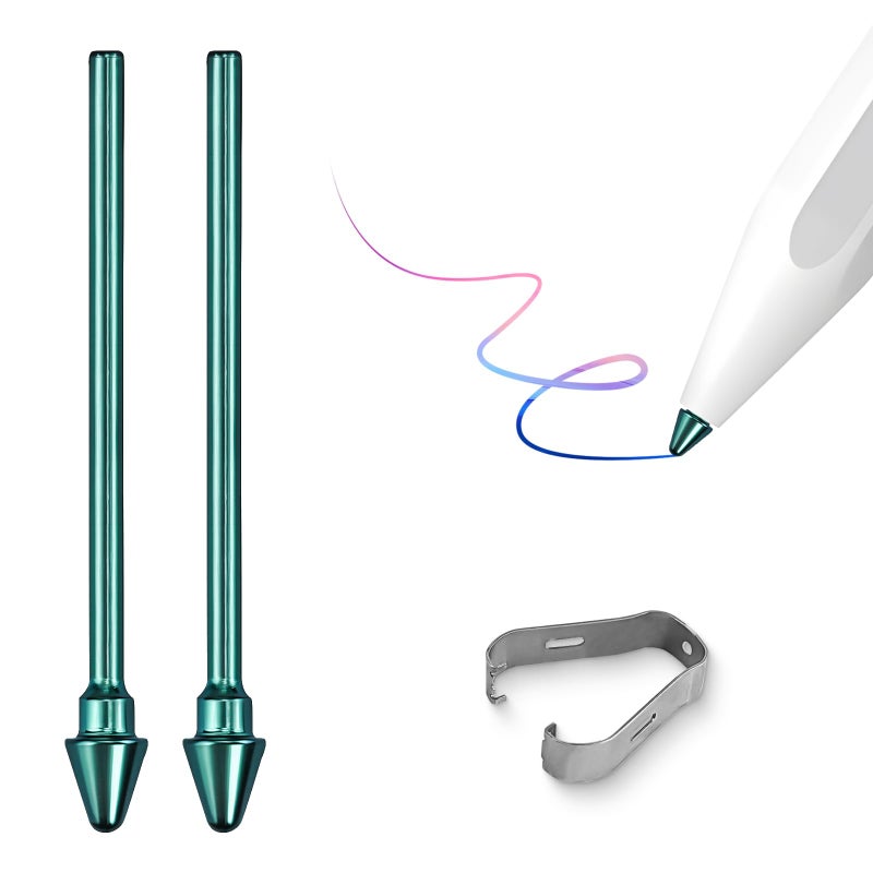 REEYEAR Titanium Alloy Replacement Tips Compatible with Galaxy Tab S11 S11 Ultra 2025 S Pen Exclusive Fit for Latest 2025 S Pen Only Not Compatible with Other Models Durable Precision NibsGreen - Image 3