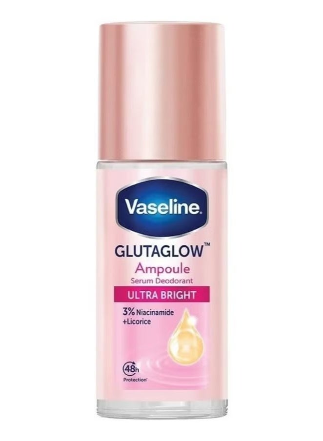 Vaseline GlutaGlow Serum Deodorant Roll On 45ml – Ultra Bright with 3% Niacinamide + Licorice for Underarm Whitening & Smoothing - Image 4