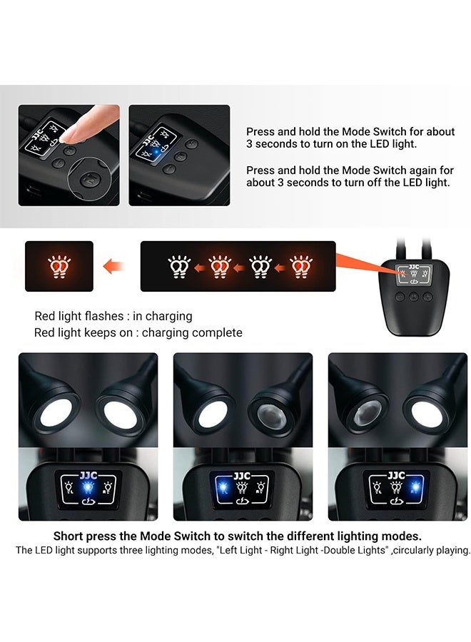 JJC LED Macro Arm Light with 10 Level Ajustable Brightness,CRI 95+ 5600K Macro Photography Lighting Support Type-C Charge for DSLR Mirrorless Camera for Insect Plant Jewelry Close-up Shooting - Image 3