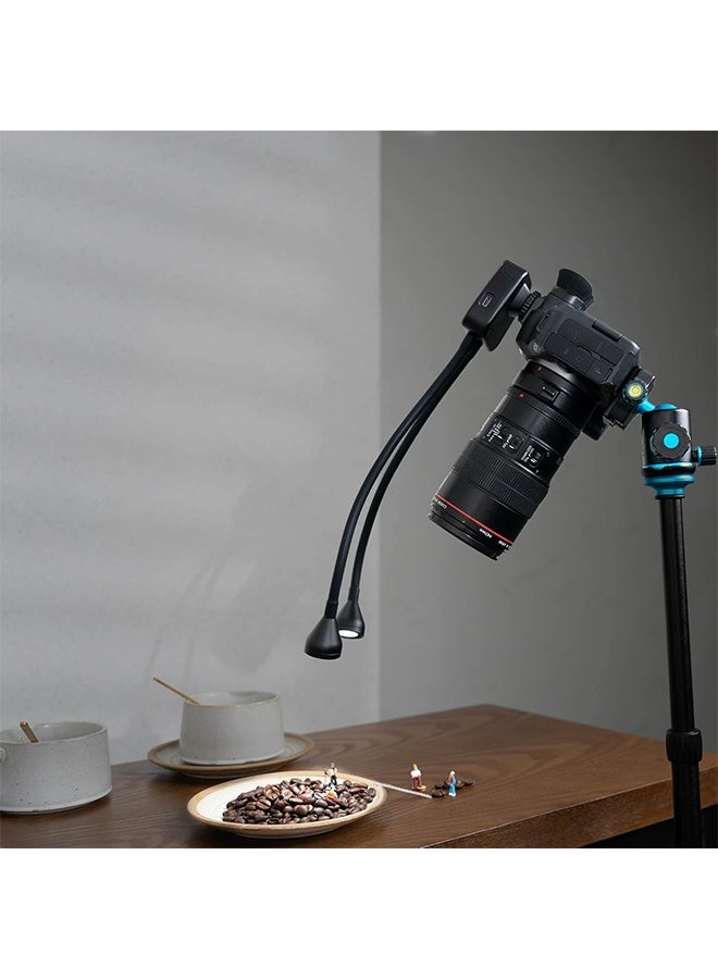 JJC LED Macro Arm Light with 10 Level Ajustable Brightness,CRI 95+ 5600K Macro Photography Lighting Support Type-C Charge for DSLR Mirrorless Camera for Insect Plant Jewelry Close-up Shooting - Image 4