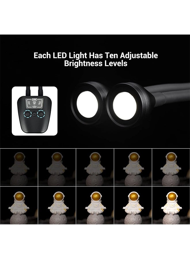 JJC LED Macro Arm Light with 10 Level Ajustable Brightness,CRI 95+ 5600K Macro Photography Lighting Support Type-C Charge for DSLR Mirrorless Camera for Insect Plant Jewelry Close-up Shooting - Image 5