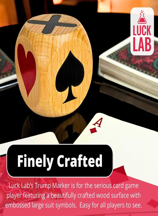 Luck Lab Wood Trump Marker/Indicator (Set of Two) - for use with Euchre, Pinochle, Bridge and More - Comes with Black Velvet Storage Bag. - Image 3