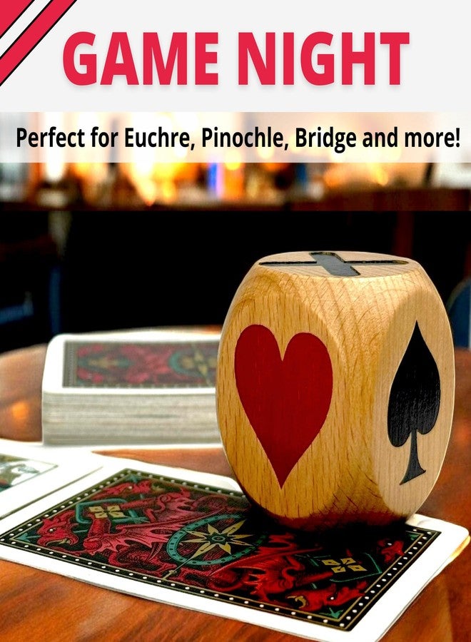 Luck Lab Wood Trump Marker/Indicator (Set of Two) - for use with Euchre, Pinochle, Bridge and More - Comes with Black Velvet Storage Bag. - Image 4