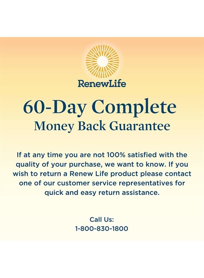 Renew Life Adult Probiotics, 6 Billion CFU Guaranteed, Saccharomyces Boulardii Supplement, Ultimate Flora Supplement for Digestive & Immune Health, Shelf Stable, Gluten Dairy & Soy Free, 20 Capsules - Image 4
