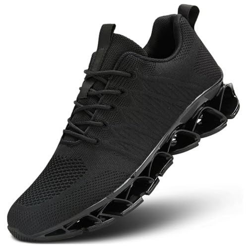 Kvovzo Mens Walking Shoes Lace up Blade Running Tennis Casual Fashion Sneakers Comfortable Non Slip Work Sport Athletic Trainers - Image 1