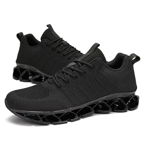 Kvovzo Mens Walking Shoes Lace up Blade Running Tennis Casual Fashion Sneakers Comfortable Non Slip Work Sport Athletic Trainers - Image 5