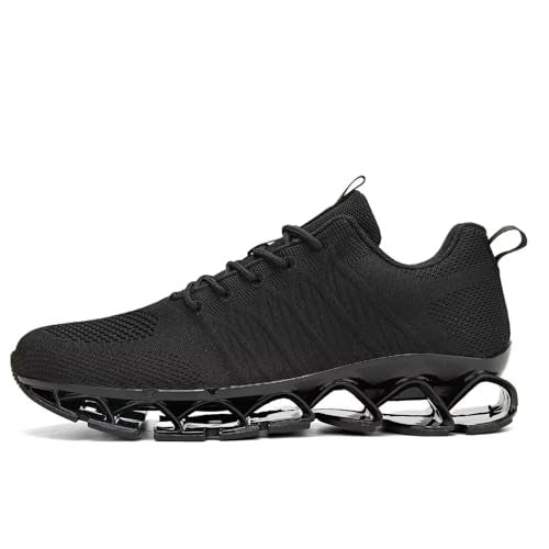 Kvovzo Mens Walking Shoes Lace up Blade Running Tennis Casual Fashion Sneakers Comfortable Non Slip Work Sport Athletic Trainers - Image 2
