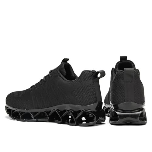 Kvovzo Mens Walking Shoes Lace up Blade Running Tennis Casual Fashion Sneakers Comfortable Non Slip Work Sport Athletic Trainers - Image 3