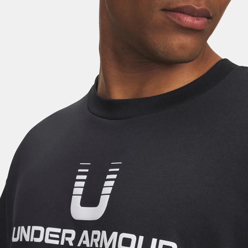 Under Armour Black Men's U Logo Heavyweight T-Shirt for Men | Best Price UAE