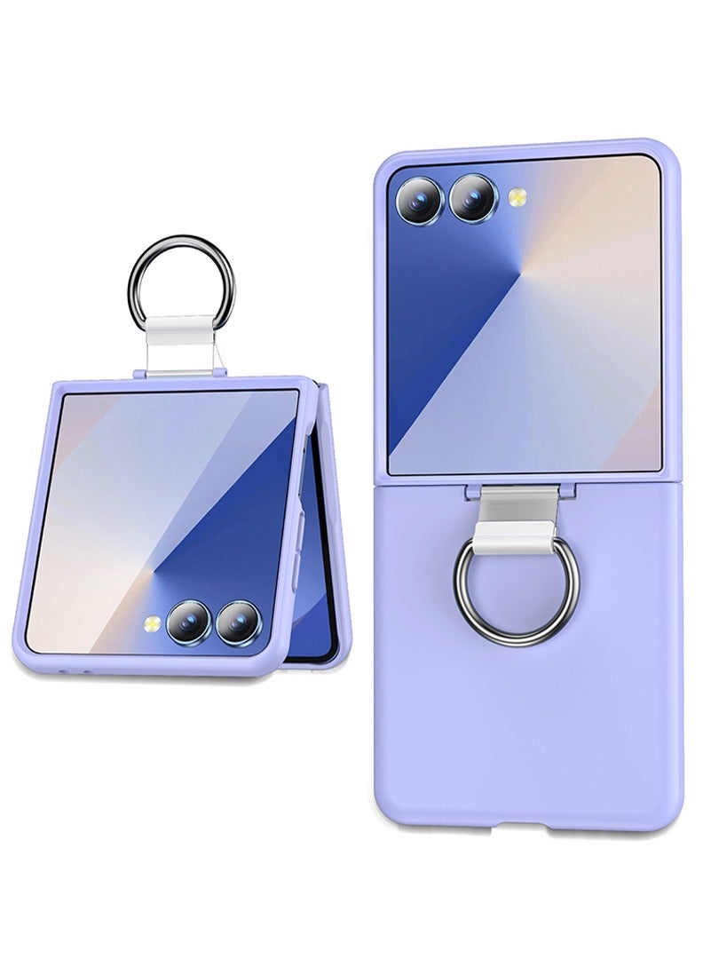 Case Up Compatible with Samsung Galaxy Z Flip 7 6.9 Inch Strap Case, Premium Liquid Silicone With Ring Holder [Soft Anti-Scratch] Shockproof Protective Slim Phone Cover for Samsung Galaxy Z Flip 7 2025, Purple - Image 1