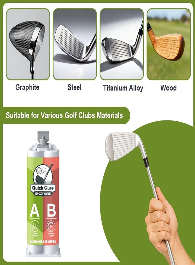 EIGTWEN 5min Golf Club Epoxy, 60ml Extra Strength Golf Shaft Epoxy, Applicable to All Clubheads, Drivers, Putters, and Irons, Compatible with Graphite and Steel Shafts (Fast Cure) - Image 3
