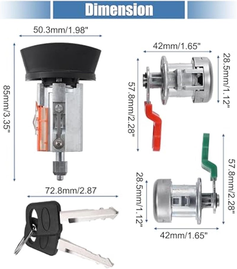 DEMULAX Door Lock Cylinder Tumbler Set for Ford F-150 - Image 4