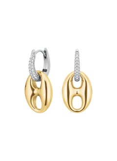 RoseField Rosefield Coffee Bean Crystal Duotone Earrings - JECCD-J1049  - Image 1