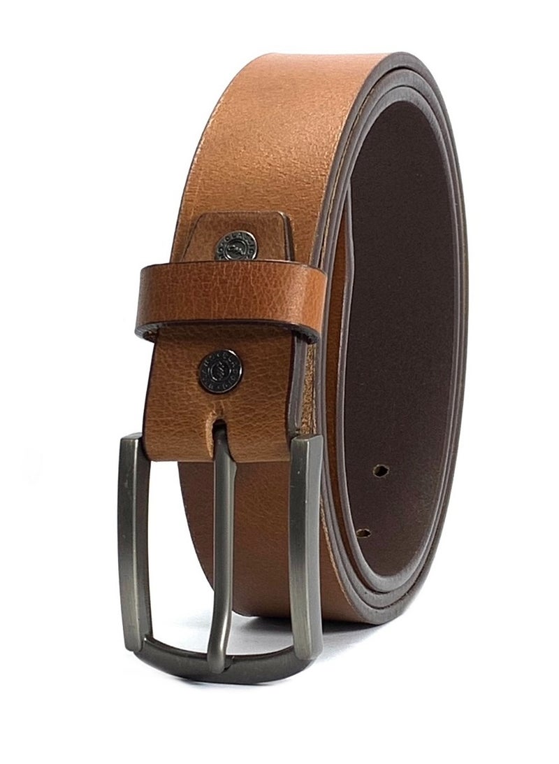 CLASSIC MILANO® Genuine Leather Belt Men in an elegant GIFT BOX; Classic Jean Belt; Belts for men Mens belt Leather; Pin Buckle 35MM - Image 5