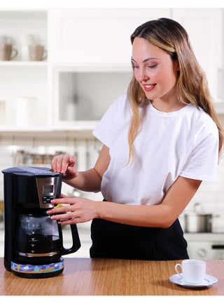 Filter Coffee Maker, 15 Cups 2.0L, Programmable Coffee Machine, Automatic Start and Shut Off, Anti Drip Function, Brew Strength Control, Warming Plate, Easy To Clean 1000 W - SH21515B
