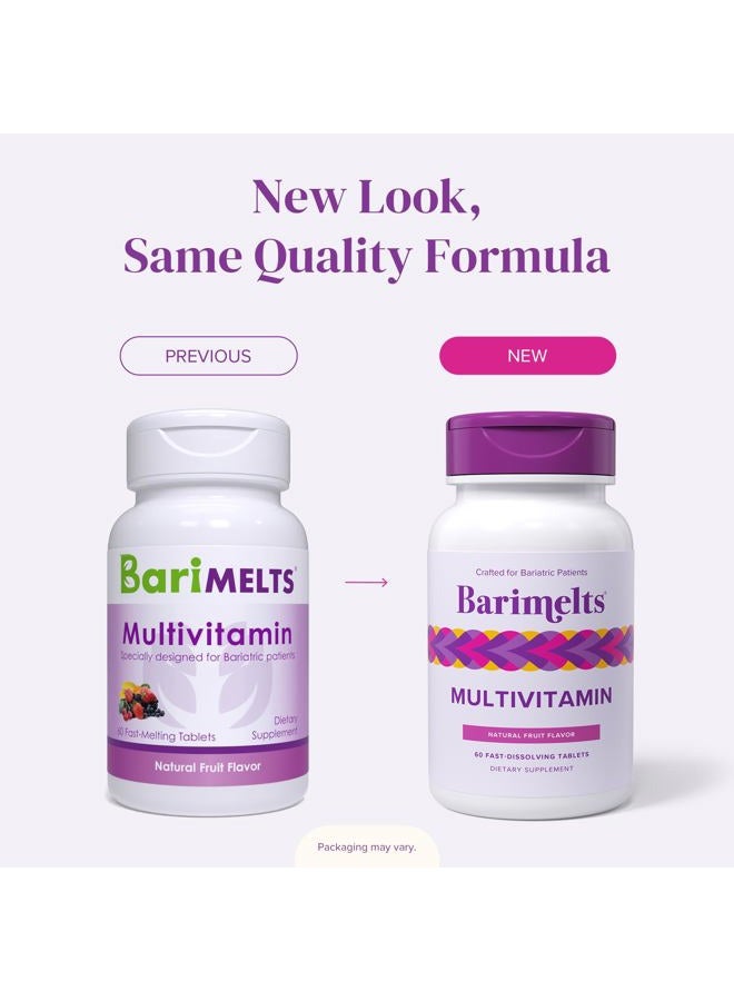 BariMelts Multivitamin - 60 Fast-Dissolving Tablets (1-Month Supply) - Sugar-Free Bariatric Multivitamin for Women, Natural Fruit Flavor​ - Image 2