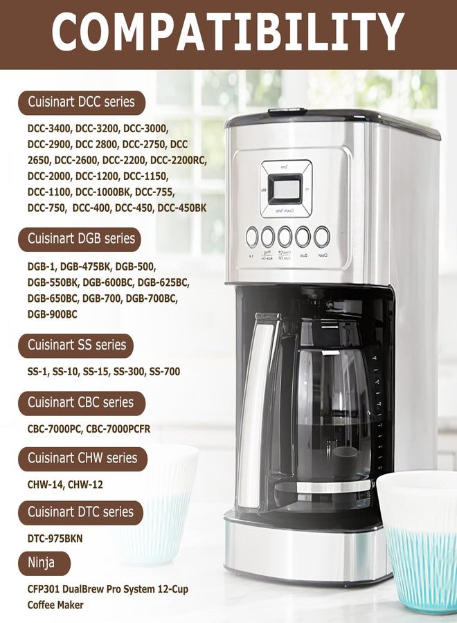 كيباو فلتر قهوة بديل قابل لإعادة الاستخدام من KEEPOW، سعة 12 كوبًا، متوافق مع ماكينات قهوة Cuisinart، سلة فلتر قهوة ذهبية اللون، سعة 10-12 كوبًا - Image 3