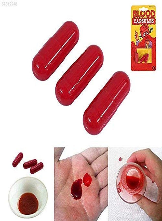 Hetkrishi Magic Tricks Mystery Blood Capsule| Fake Blood Capsules For Party Pranks And Fun (Red, Set Of 6), Little Kid - Image 3