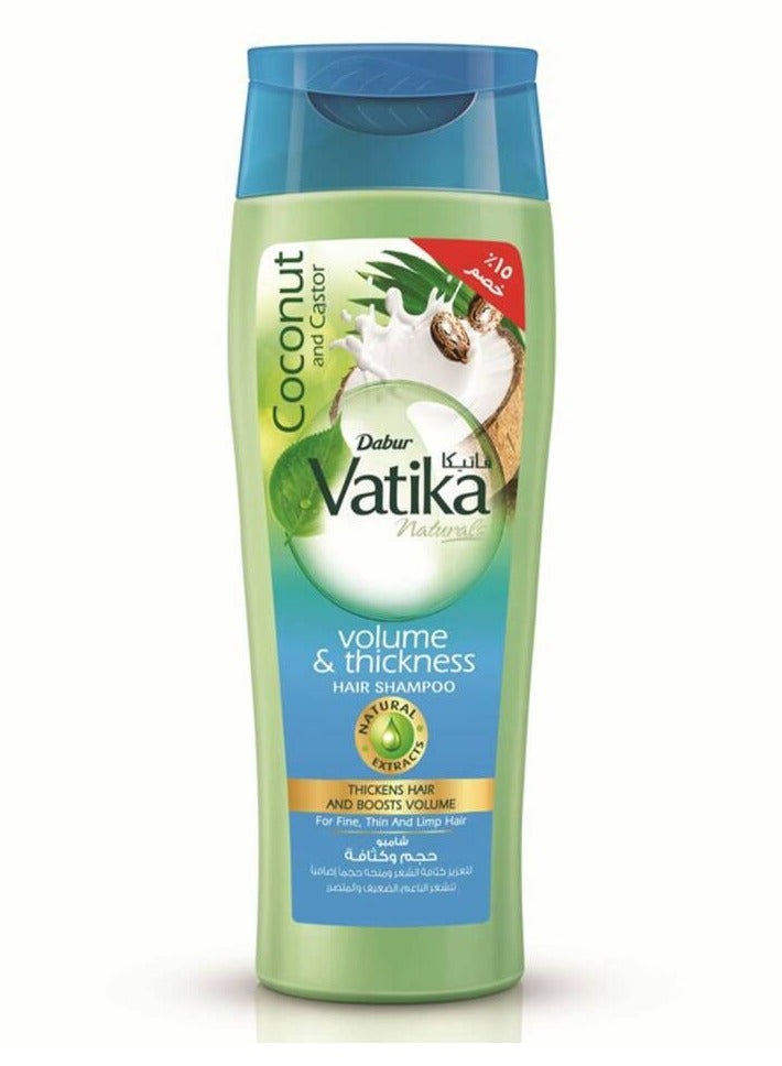 VATIKA Vatika Naturals Coconut and Castor Volume & thickness hair Shampoo 360ML - Image 1