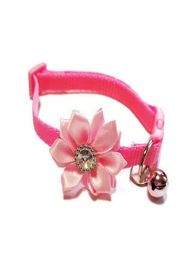 Litvibes Cat & Puppy Collars Set of 3 with Bell & Flower Design,Kitten & Small Dogs Soft Nylon Adjustable Collar,Safe,Solid & Protective Breakaway,Cute Kitty Neckband -(Purple,Dark Pink,Light Pink) - Image 4