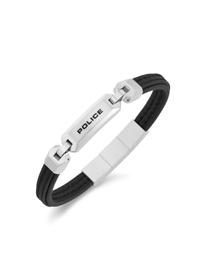 POLICE Layerlock Leather Band Leather Bracelet for Men