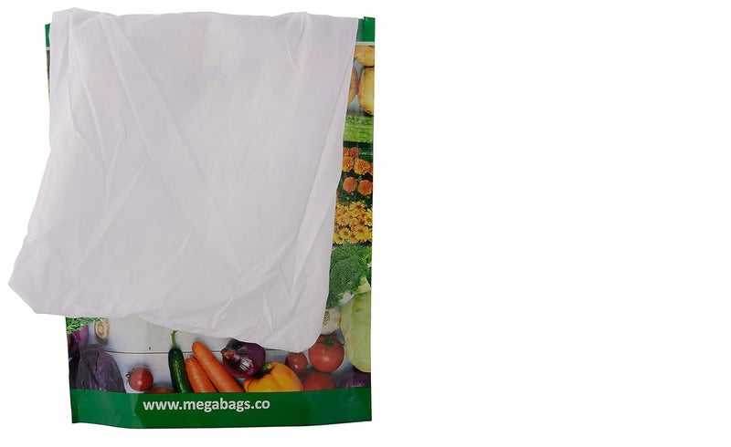Mega Bags Plastic and Cotton Vegetable Protector Storage Fridge Reusable & Washable Bags (4 Pcs-1.5Kg) - Image 2