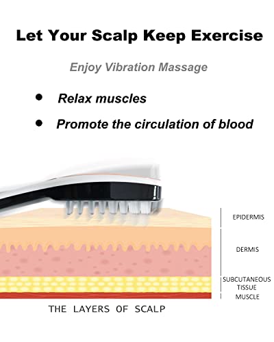 Winyoung Scalp Massager, Electric Scalp Massage Brush, Hair Massage Brush, Electric Head Scratcher, Massage Comb with Soft Rubber - Image 4