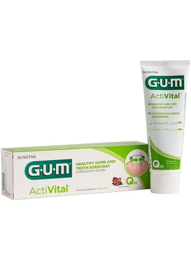 GUM Activital Toothpaste for Complete Daily Oral Care with Cavity Protection Enamel Strengthening Gum Health Support and Deep Cleaning for Adults - Image 1