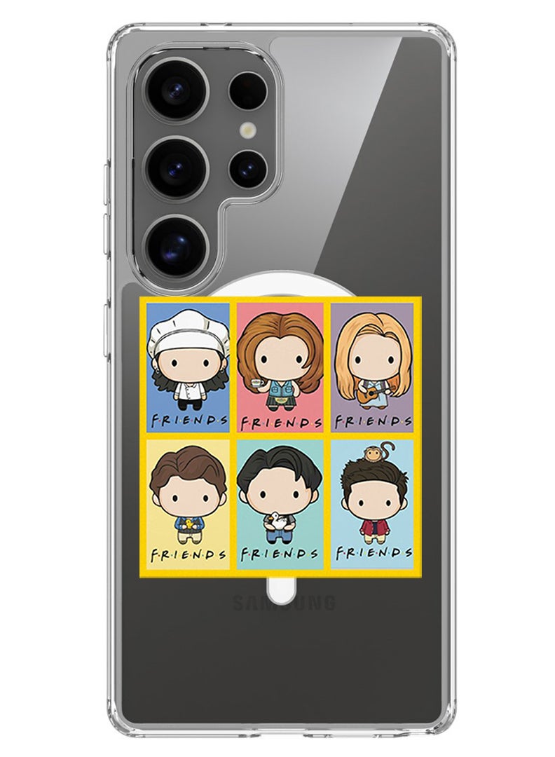 Theodor Magnetic Case for Samsung Galaxy S25 Ultra 6.9-inch Compatible with MagSafe Wireless Charging, Shockproof Phone Bumper Cover friends - Image 1