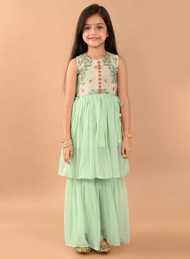 LILPICKS Embellished Kurta Sharara Set - Image 3