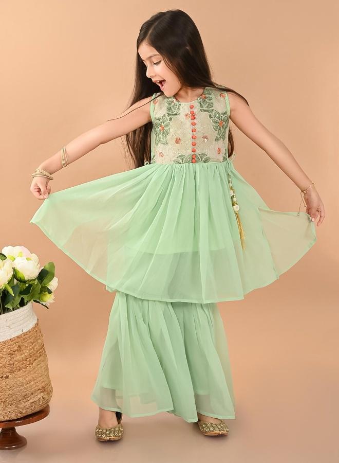 LILPICKS Embellished Kurta Sharara Set - Image 5