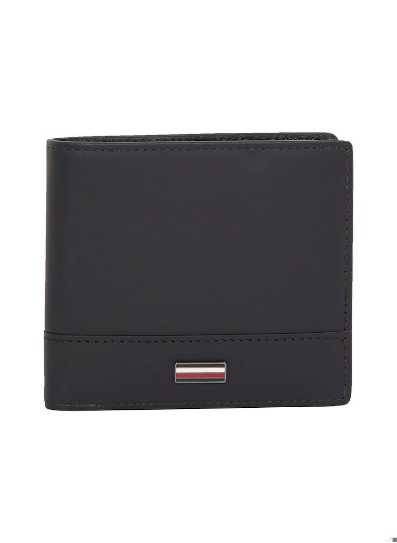 TOMMY HILFIGER Men's Corporate Bifold Wallet - Leather, Black  - Image 1