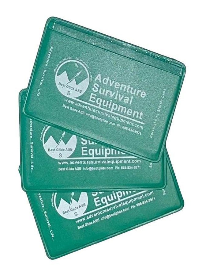 Best Glide ASE Credit Card Size Fresnel Lens Fire Starter and Magnifier Lenses (3 Pack - Green) - Image 4