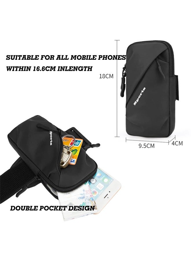سبورتس حقيبة معصم ذراع الهاتف الخلوي ، مناسبة عالمية ، مقاومة للماء ، قابلة للتنفس ، حامل الهاتف لتشغيل ركوب الدراجات تسلق المشي لمسافات طويلة صالة رياضية - Image 2