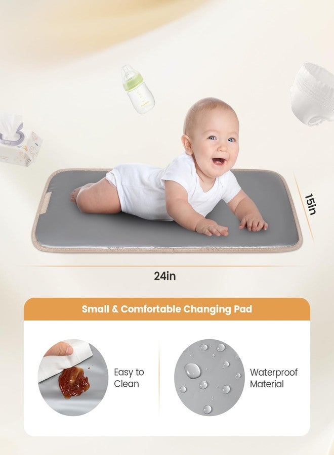 Lovevook حقيبة ظهر صغيرة لحفاضات LOVEVOOK، حقيبة ميني للأطفال للبنات والأولاد مع وسادة تغيير، حقيبة حفاضات للأمهات والآباء مع مشابك عربة، كاكي - Image 5