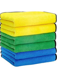 MOTRK MOTRK Car Drying Towel, Free Microfiber Cleaning Cloth,Premium Professional Soft Microfiber Towel,Super Absorbent Detailing Towel for Car/Windows/Screen/Kitchen,30x30cm 6Pack  - Image 1