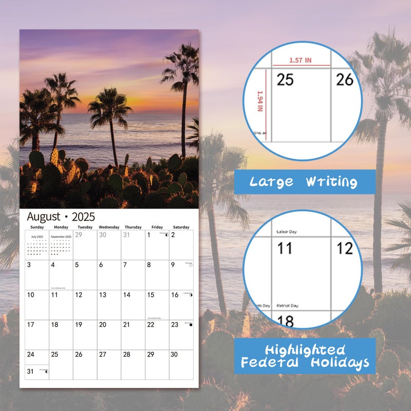 windrio 2026 Wall Calendar,Calendar 2026, July 2025 - December 2026, Wall Calendar Whispers Of The Wild, 12" x 24" Opened,Full Page Months Thick & Sturdy Paper for Gift Perfect Calendar Organizing Planning - Image 3