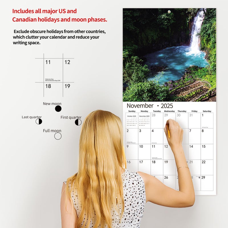 windrio 2026 Wall Calendar,Calendar 2026, July 2025 - December 2026, Wall Calendar Whispers Of The Wild, 12" x 24" Opened,Full Page Months Thick & Sturdy Paper for Gift Perfect Calendar Organizing Planning - Image 4